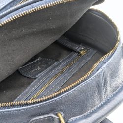 Werner 1911 Bio-Rucksack Madenburg in Dunkelblau mit Metallteilen in Alt-Gold