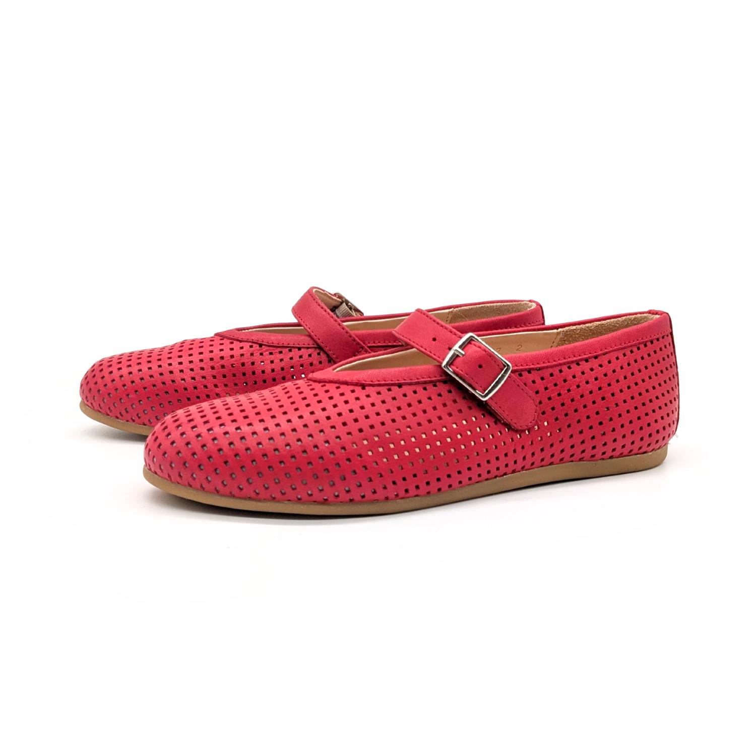 Bio-Ballerina mit Lochung - Weißdorn - rot – Bild 4