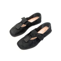 Werner 1911 Bio-Ballerina Rosenkäfer in schwarz Nubukleder
