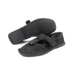 Werner 1911 Bio-Ballerina Rosenkäfer in schwarz mit flacher Sohle