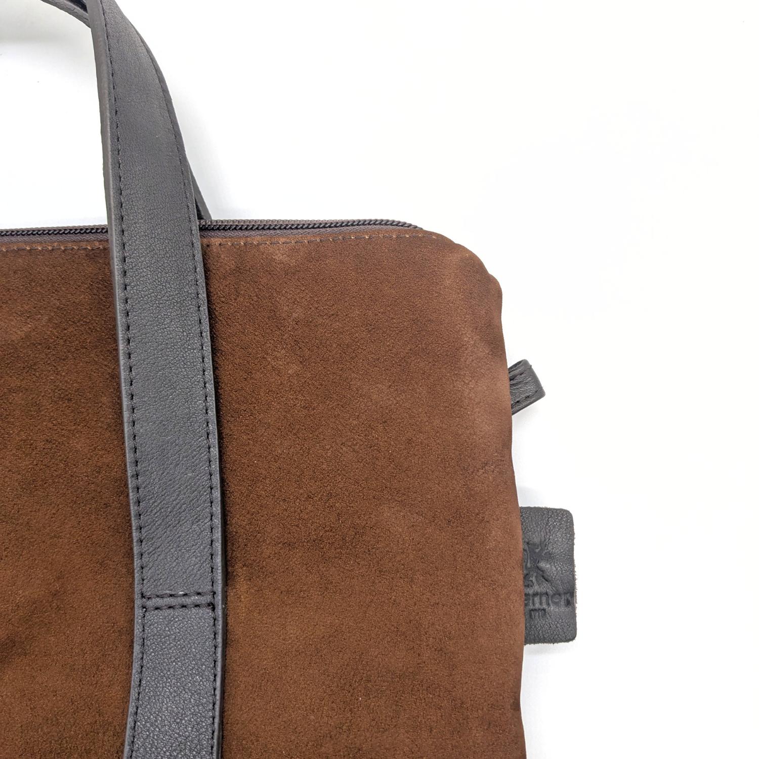 Werner 1911 Bio-Rucksack Sooneck in Mokka/Cognac mit dezentem Branding