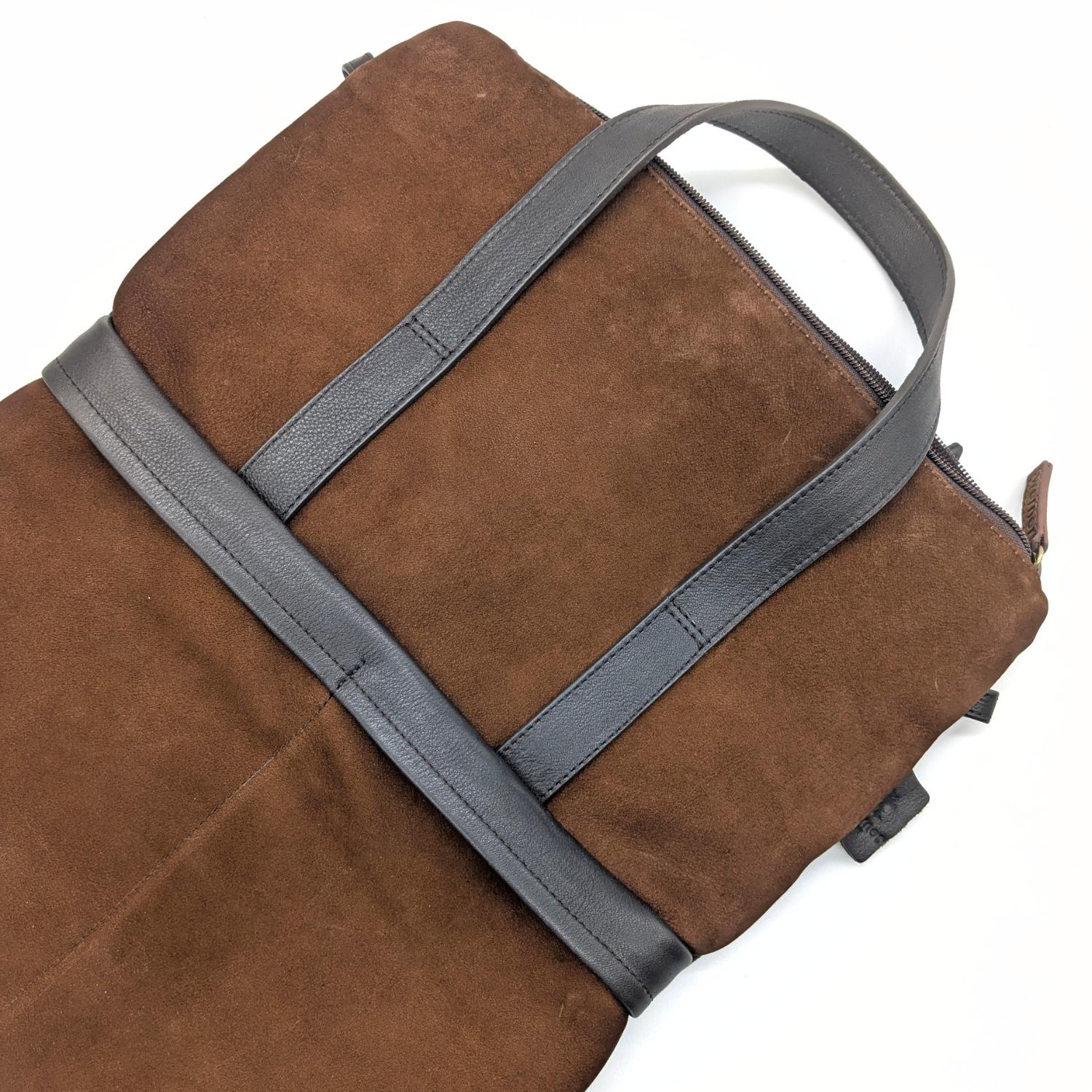 Werner 1911 Bio-Rucksack Sooneck in Mokka/Cognac mit Trageriemen